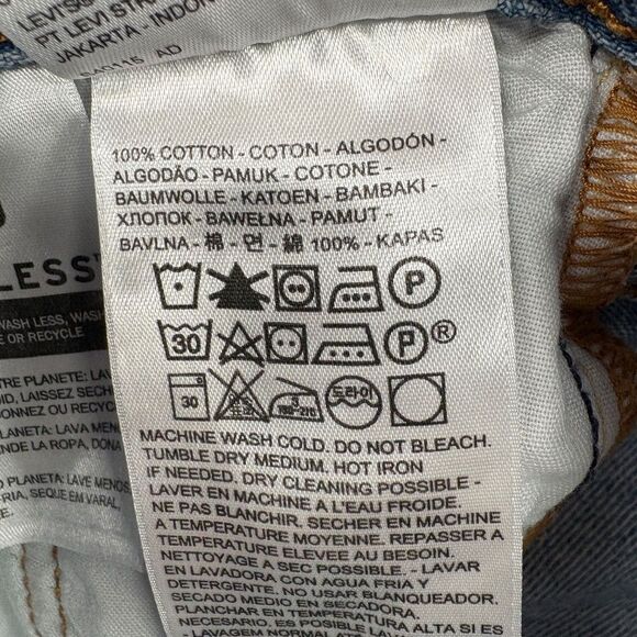 Levi 501 Distressed Denim Shorts High Waisted Sz 25 light blue - Picture 12 of 12